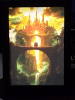 Litofania - Il Ponte - 13x18cm - incorniciato - retroilluminato - USB - cavo usb-c incluso