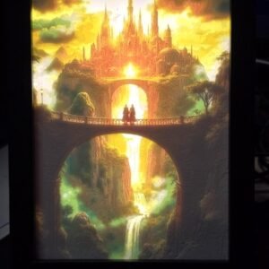 Litofania - Il Ponte - 13x18cm - incorniciato - retroilluminato - USB - cavo usb-c incluso