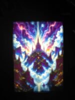 Litofania - Montagna Magica - 13x18cm - incorniciato - retroilluminato - USB - cavo usb-c incluso