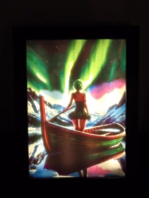 Litofania - Aurora - 13x18cm - incorniciato - retroilluminato - USB - cavo usb-c incluso