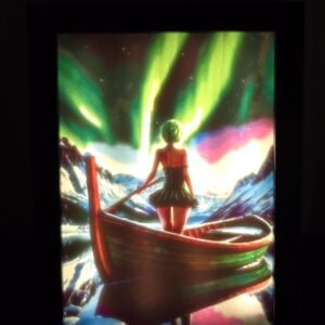 Litofania - Aurora - 13x18cm - incorniciato - retroilluminato - USB - cavo usb-c incluso