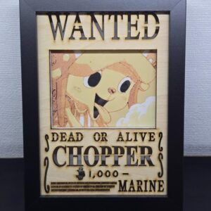 Lightbox OnePiece - Chopper - WANTED - 13x18cm - incorniciato - USB - cavo usb-c incluso