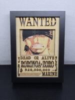 Lightbox OnePiece - Roronoa Zoro - WANTED - 13x18cm - incorniciato - USB - cavo usb-c incluso