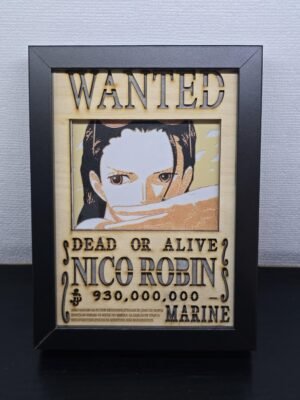 Lightbox OnePiece - Nico Robin - WANTED - 13x18cm - incorniciato - USB - cavo usb-c incluso