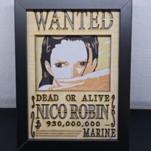 Lightbox OnePiece - Nico Robin - WANTED - 13x18cm - incorniciato - USB - cavo usb-c incluso