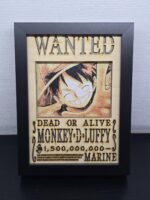 Lightbox OnePiece - Monkey D. Luffy - WANTED - 13x18cm - incorniciato - USB - cavo usb-c incluso
