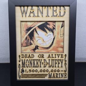 Lightbox OnePiece - Monkey D. Luffy - WANTED - 13x18cm - incorniciato - USB - cavo usb-c incluso