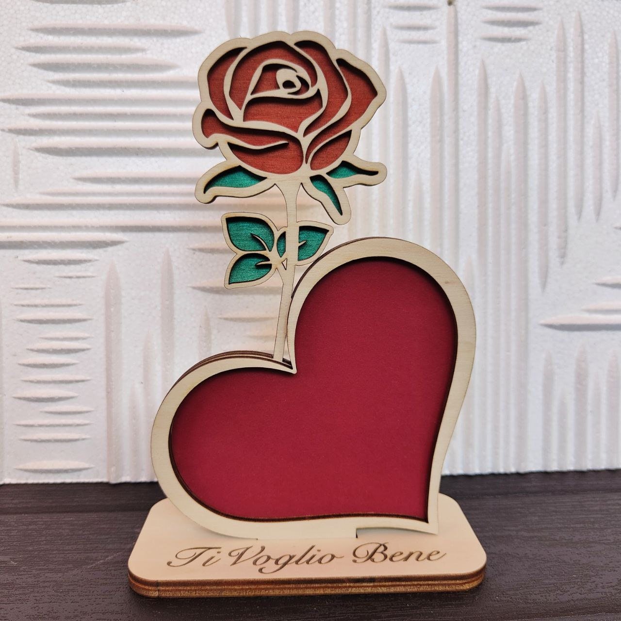 Rosa Cornice Portafoto - Ti Voglio bene - Ideale per la Festa della Mamma