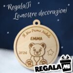 Decorazione Natalizia - Il Mio Primo Natale con nome personalizzato - lasercut - 9cm