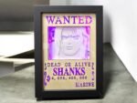 Lightbox OnePiece - Shanks - WANTED - 13x18cm - incorniciato - USB - RGB