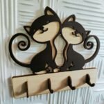 Portachiavi da parete a forma di gattini - portachiavi per ingresso - keywall