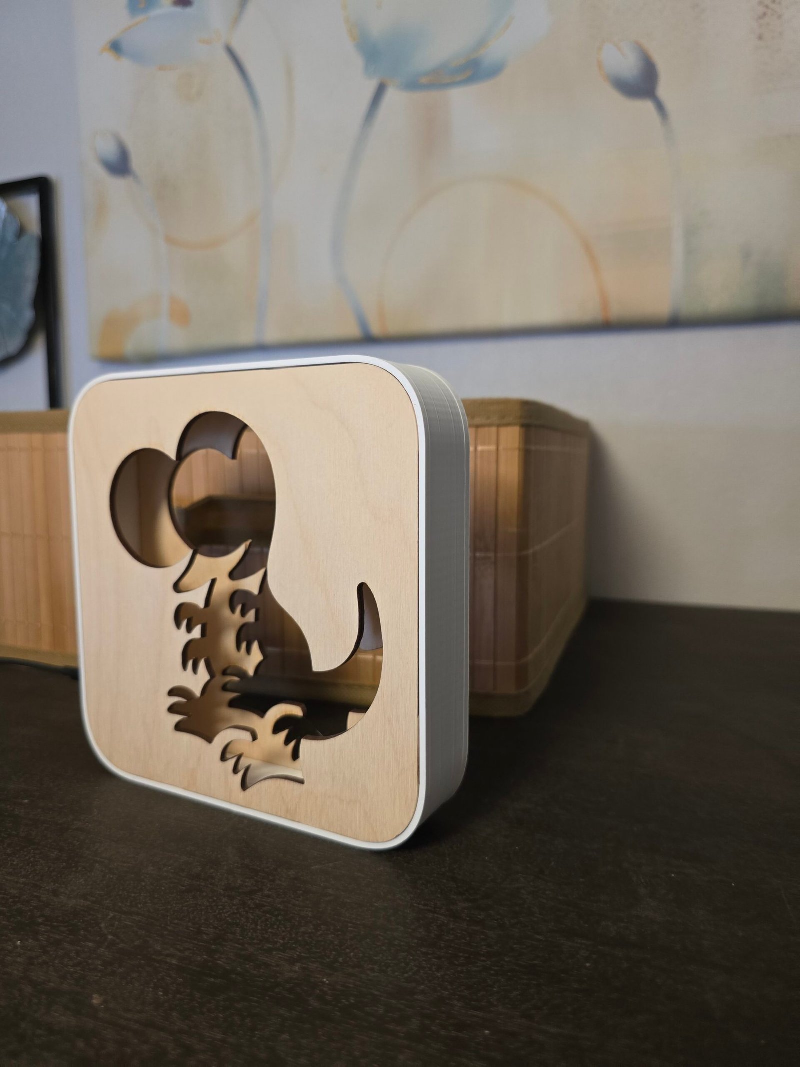 Lampada da Comodino Dinosauro – Stampa 3D & Incisione Laser | USB | Luce Notturna per Bambini - immagine 5