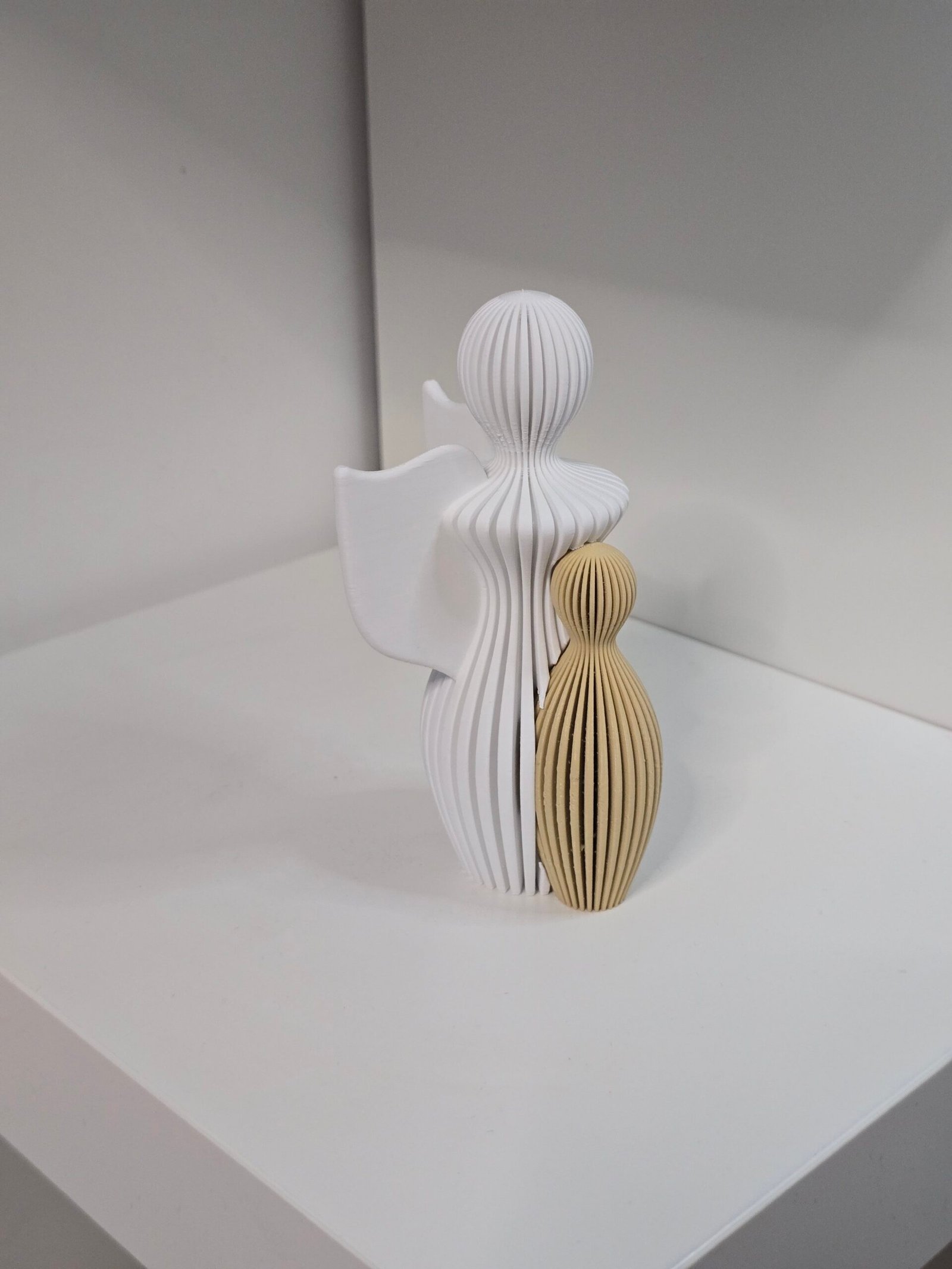 Coppia di Figure Astratte – Sculture 3D con Design Angelico - immagine 2