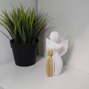 Coppia di Figure Astratte – Sculture 3D con Design Angelico