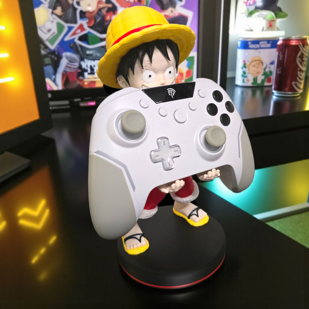 Supporto Gamepad/Telefono Monkey D. Luffy – Stampa 3D | Accessorio da Scrivania per Gamer e Fan di One Piece