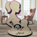 Cornice Porta Ecografia Personalizzata – Incisione Laser | Stampa 3D | Rosa o Azzurro