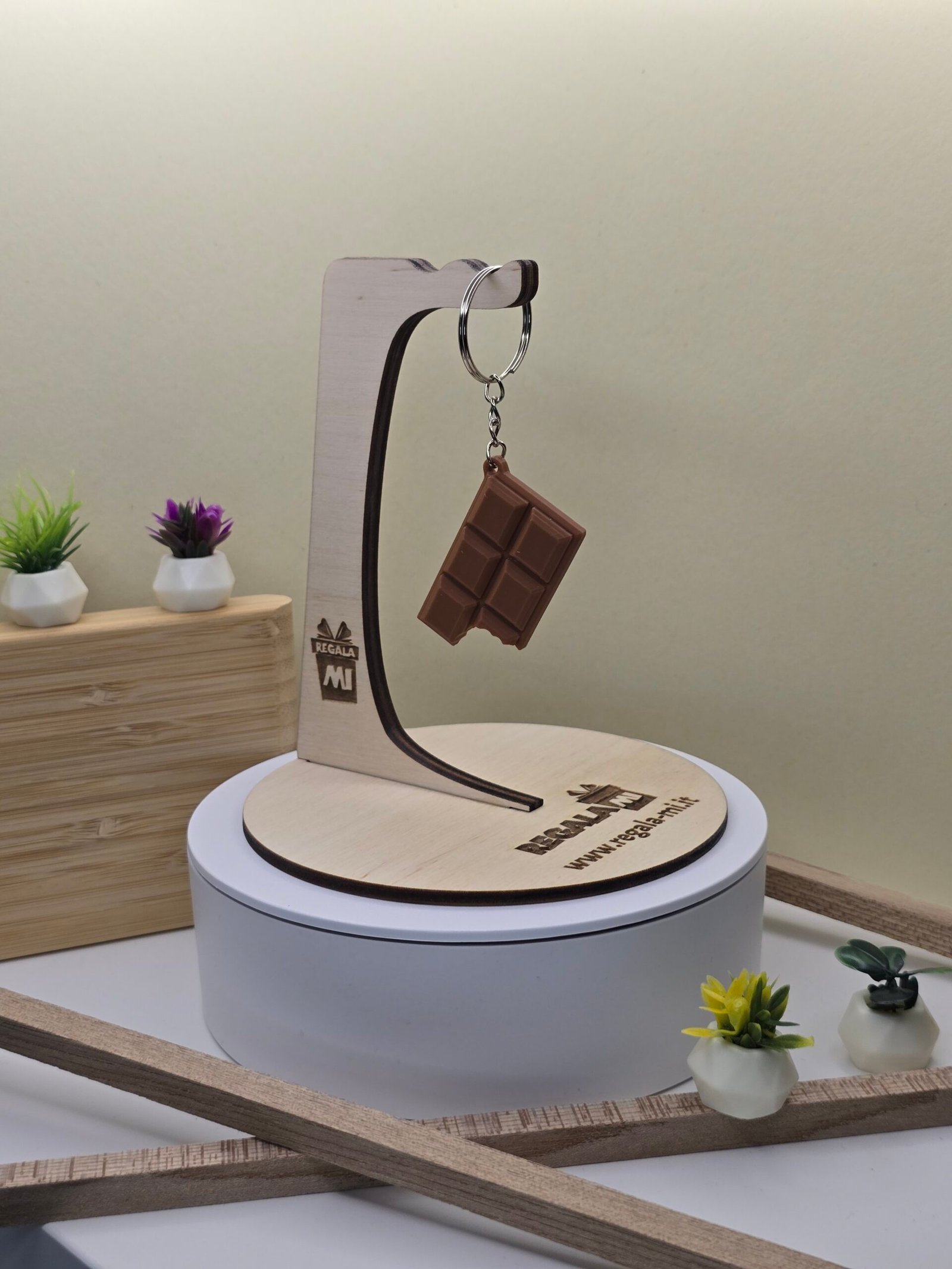 Portachiavi Tavoletta di Cioccolato – Stampa 3D | Design Goloso | Accessorio Divertente