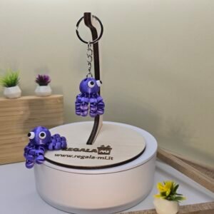 Portachiavi Polipo Articolato – Stampa 3D | Design Giocoso | Disponibile in Vari Colori