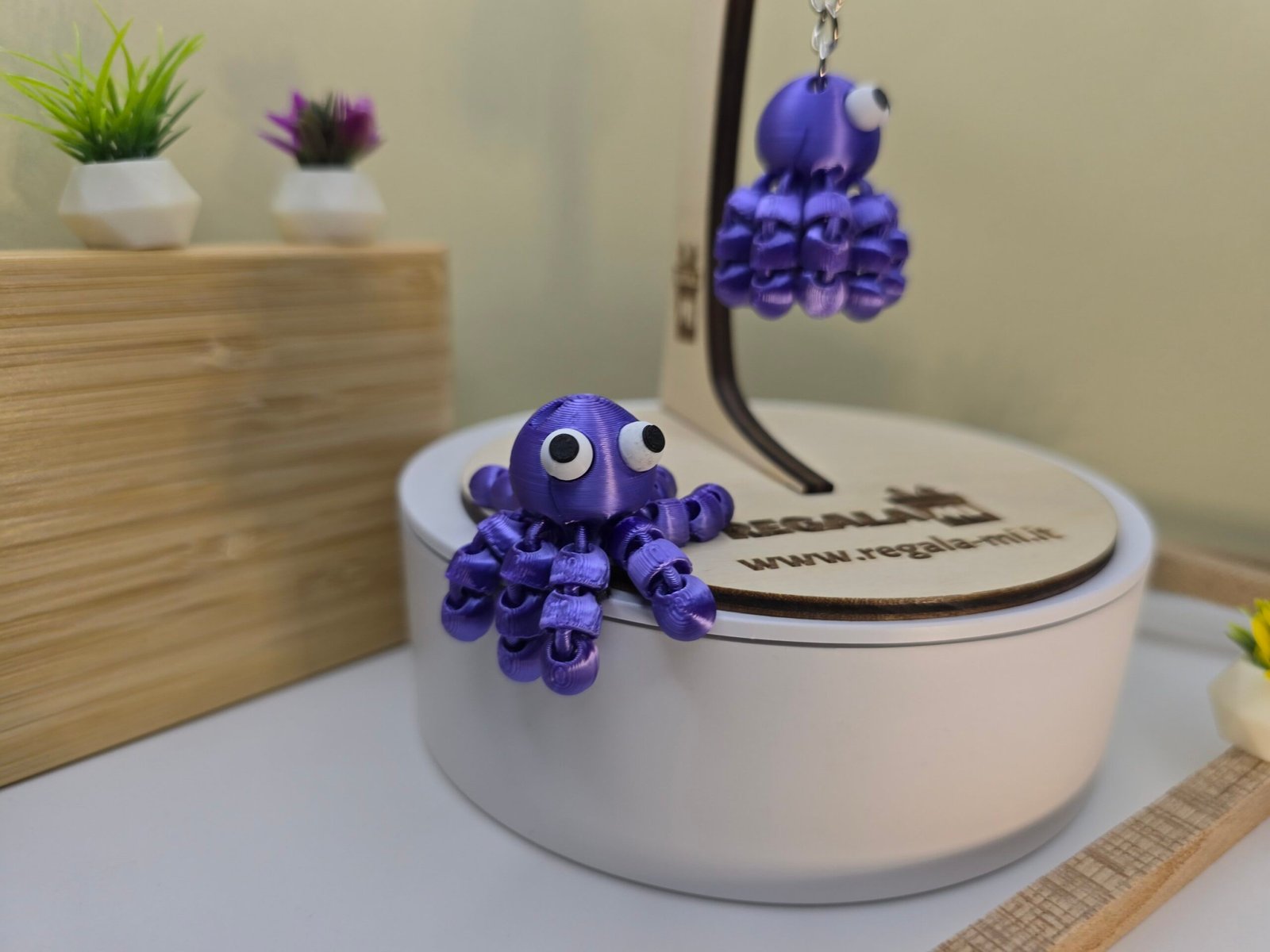 Portachiavi Polipo Articolato – Stampa 3D | Design Giocoso | Disponibile in Vari Colori - immagine 2