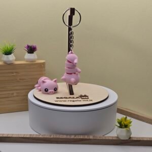 Portachiavi Maialino Articolato – Stampa 3D | Design Tenero e Flessibile | Accessorio Decorativo