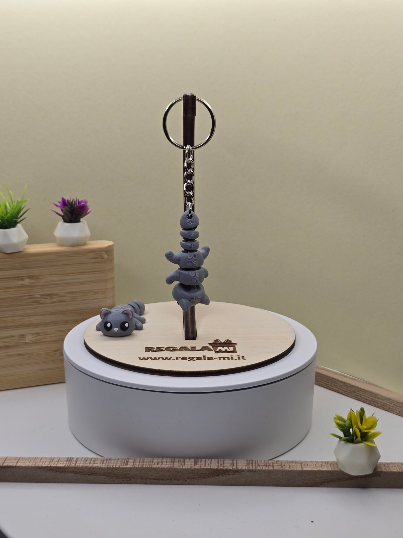 Portachiavi Gatto – Stampa 3D | Design Simpatico | Accessorio per Amanti dei Felini - immagine 2