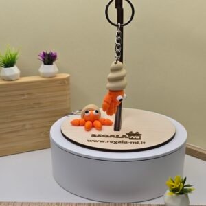 Portachiavi Paguro Articolato – Stampa 3D | Design Simpatico e Flessibile | Accessorio Decorativo