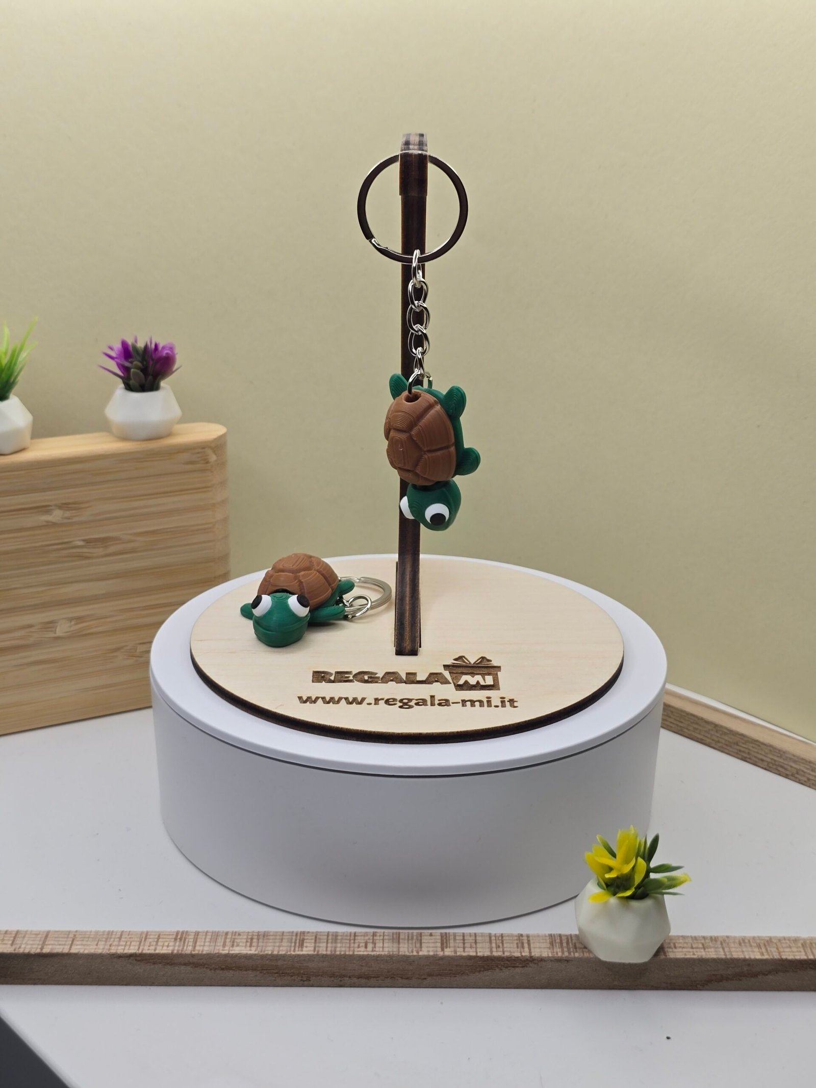 Portachiavi Tartaruga – Stampa 3D | Design Simpatico | Accessorio Decorativo