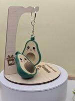 Coppia di Portachiavi Magnetici Avocado – Stampa 3D | Idea Regalo Romantica | Si Uniscono Quando Avvicinati
