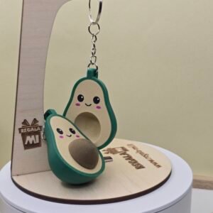 Coppia di Portachiavi Magnetici Avocado – Stampa 3D | Idea Regalo Romantica | Si Uniscono Quando Avvicinati