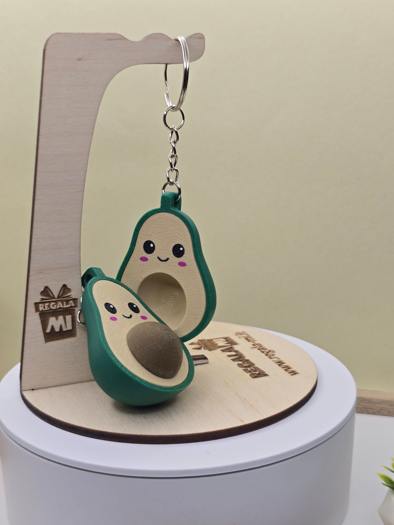 Coppia di Portachiavi Magnetici Avocado – Stampa 3D | Idea Regalo Romantica | Si Uniscono Quando Avvicinati