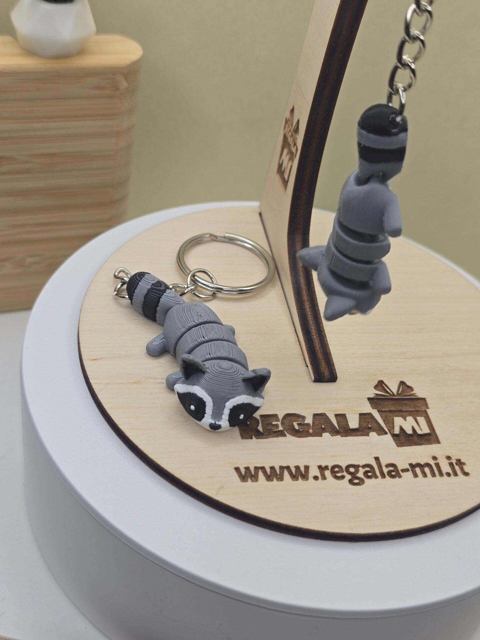 Portachiavi Procione Articolato – Stampa 3D | Design Simpatico e Flessibile | Accessorio Decorativo - immagine 2