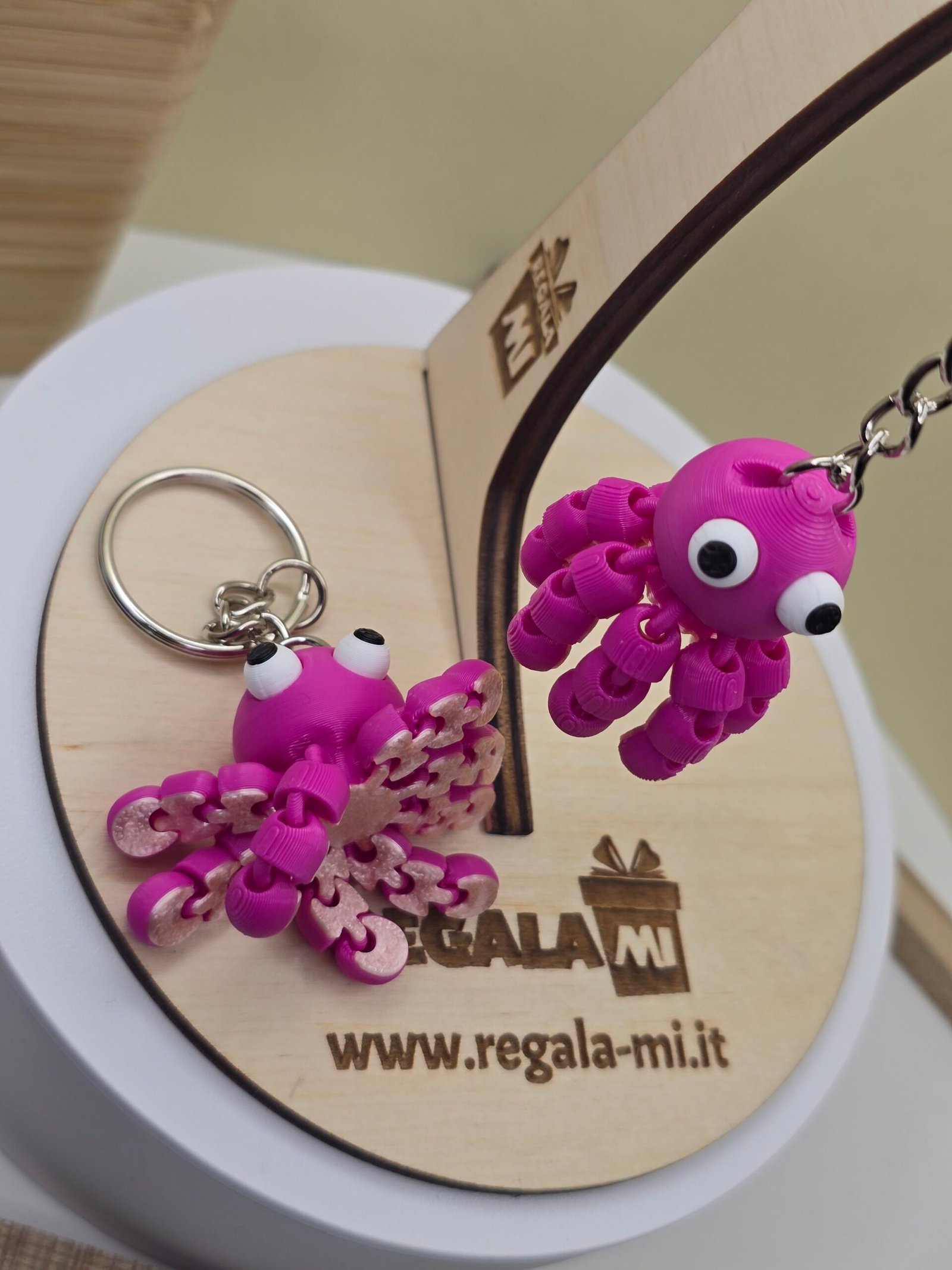 Portachiavi Polipo Articolato – Stampa 3D | Design Giocoso | Disponibile in Vari Colori - immagine 6