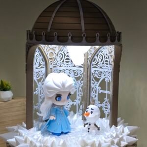 Diorama Frozen – Elsa & Olaf | Scenografia con LED USB | Magia da Collezione